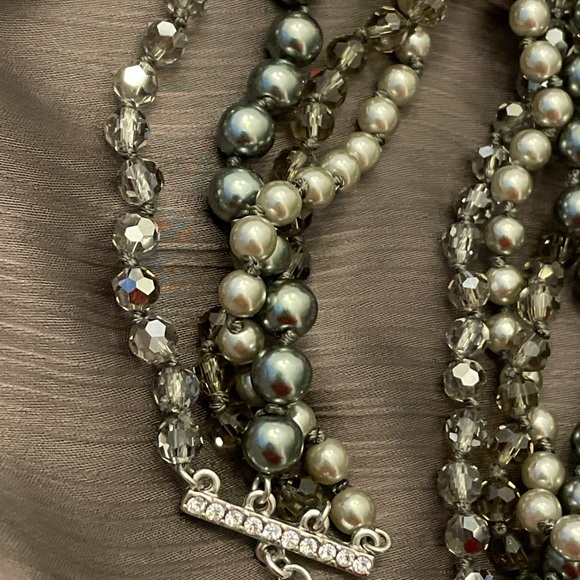 CAROLEE Vintage 4 stranded Gray Color Necklace - Picture 7 of 14